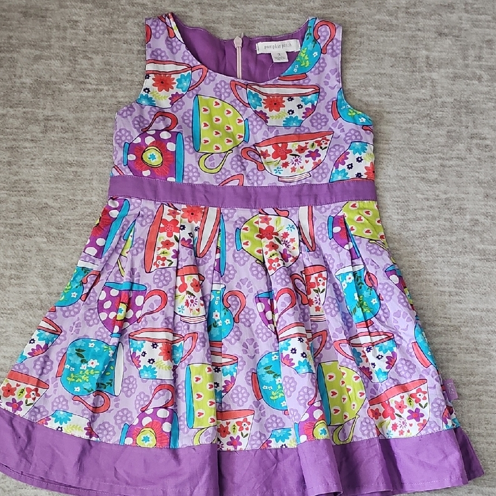 Pumpkin Patch Purple Tea Cup Dress